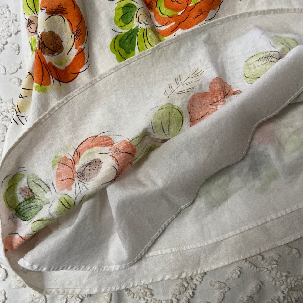 Liz Claiborne vintage linen/cotton floral skirt - Picture 6 of 7